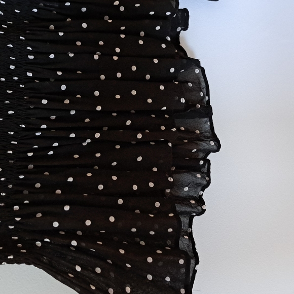 Zara Polka Dot Black and White Blouse - Picture 6 of 6